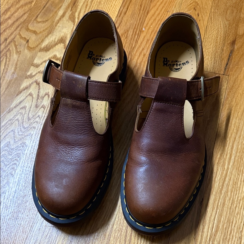 Dr. Martens Men’s Brown Dress Shoes - Rare Mary Jane’s  size 12